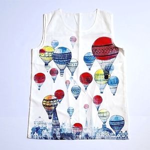 Hot Air Balloon Sheer Tank Top